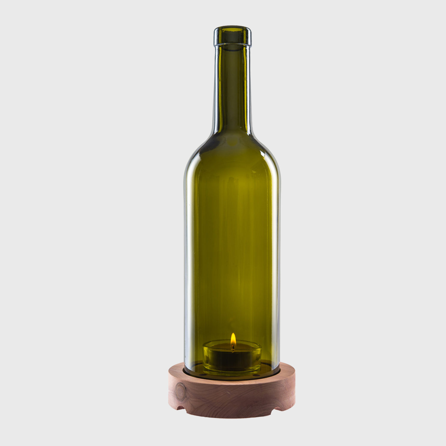 flasche Windlicht Recycling Weinflasche draußen licht